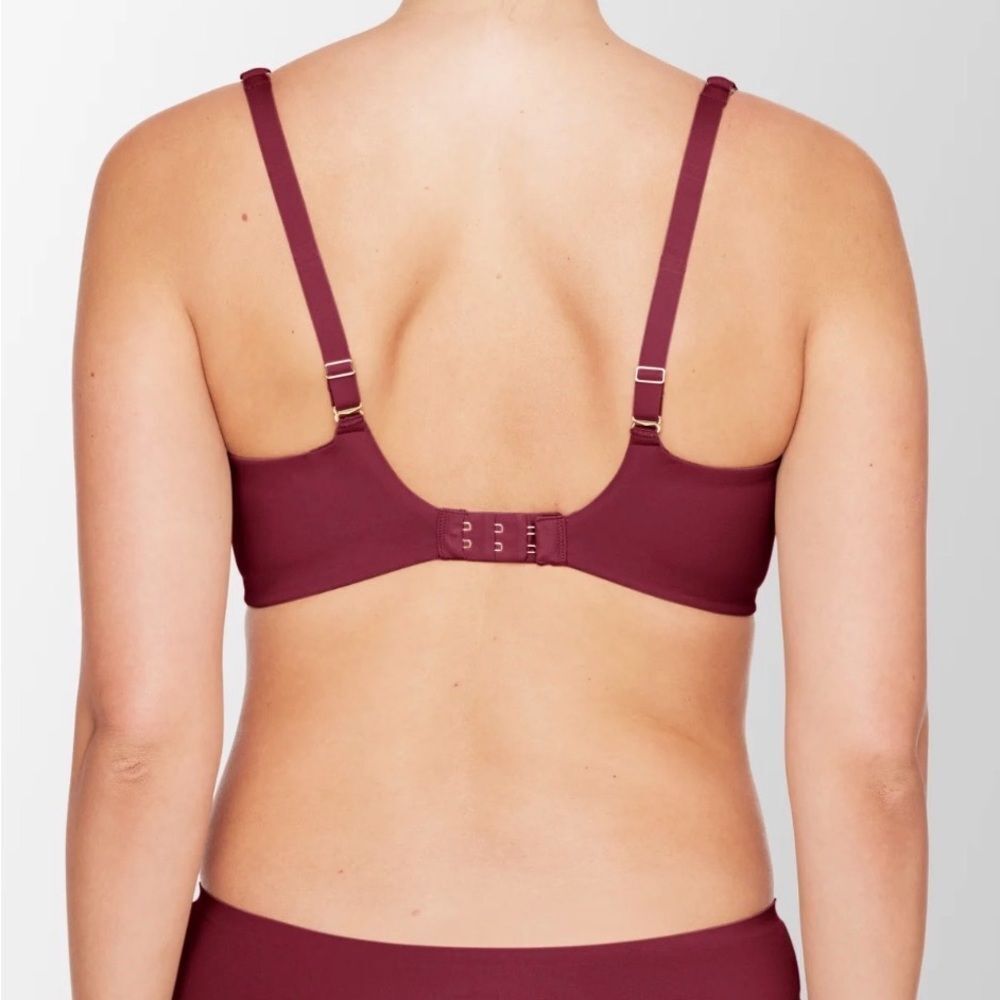 Thirdlove Smoothing Wireless Bra Maroon Large NWT - Picture 2 of 9